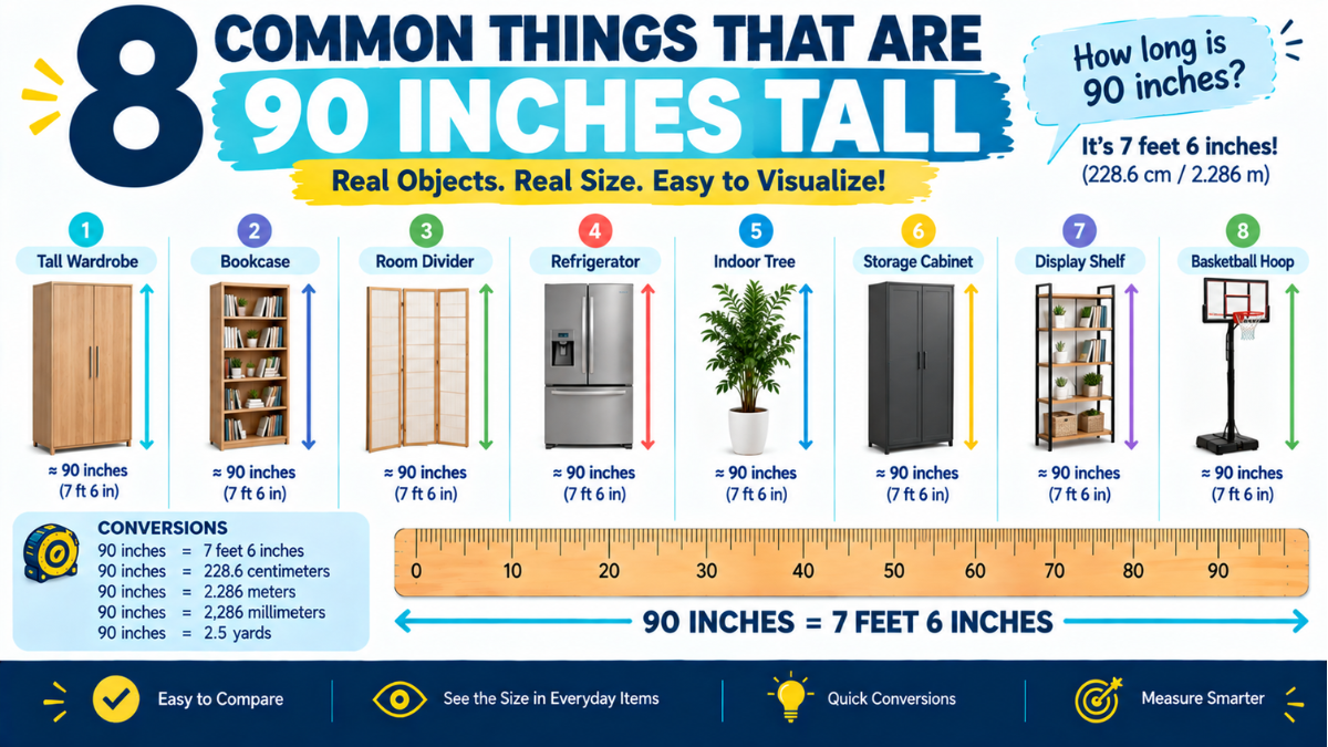 How Tall is 90 Inches